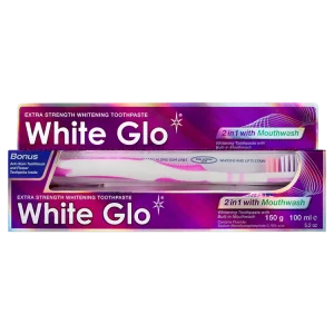 WhiteGlo 2-IN-1 WITH MOUTHWASH Whitening Toothpaste (100ml)