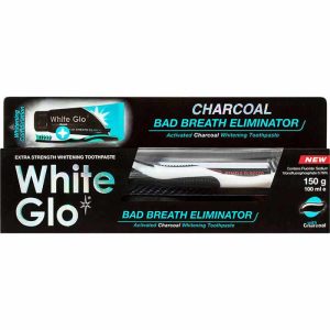 WhiteGlo Charcoal Bad Breath Eliminator Whitening Toothpaste(100 ml)